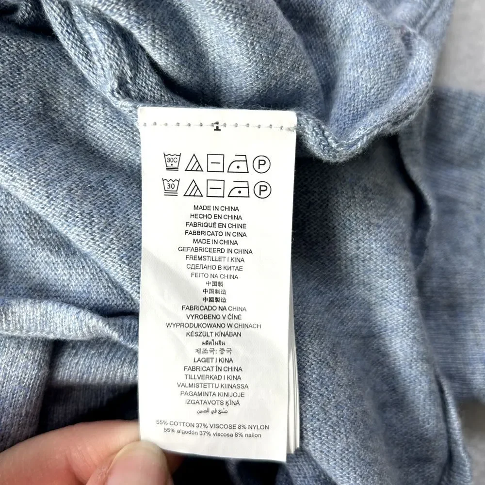 Michael Michael Kors Sweater Womens Small Blue Tunic Soft‎ Pullover